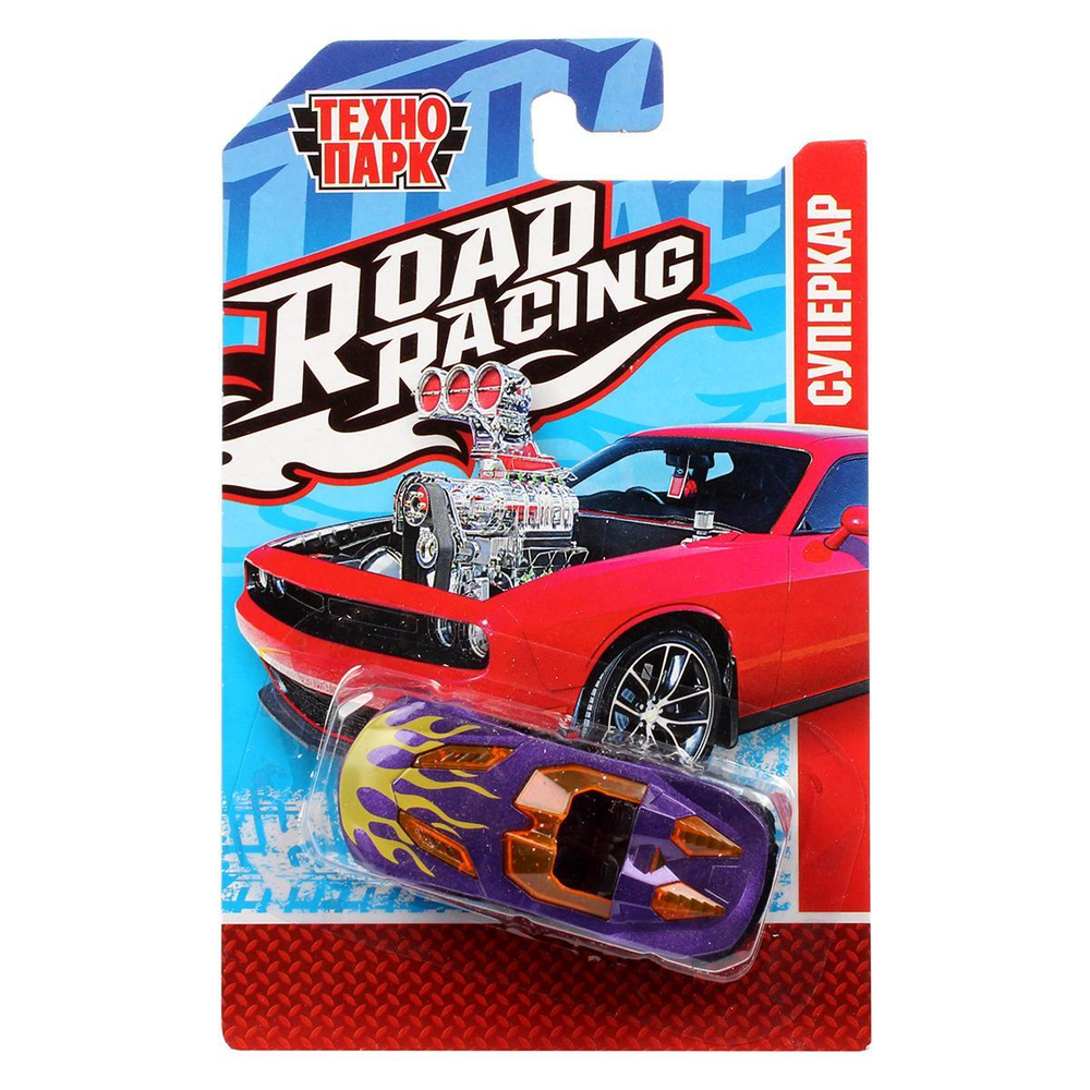 Модель ин. мет. "Road Racing Суперкар" 7,5см, в ассорт, блист. RR-7-0018-R (Технопарк)