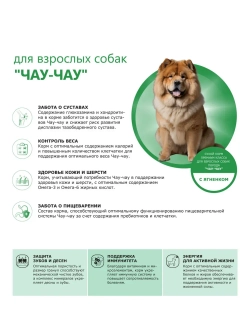 Корм собак породы Чау-чау, ягненок, 12кг