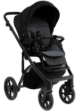 Детская коляска Roan Bass Next 2.0 3 в 1 с автокреслом Pituso Baesa Pro Black,Beige Canopy BSN/40/2 Caviar Black/Black/руч.Black