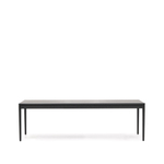 Раздвижной стол Lenon черный из шпона и массива дуба 160(240)x90