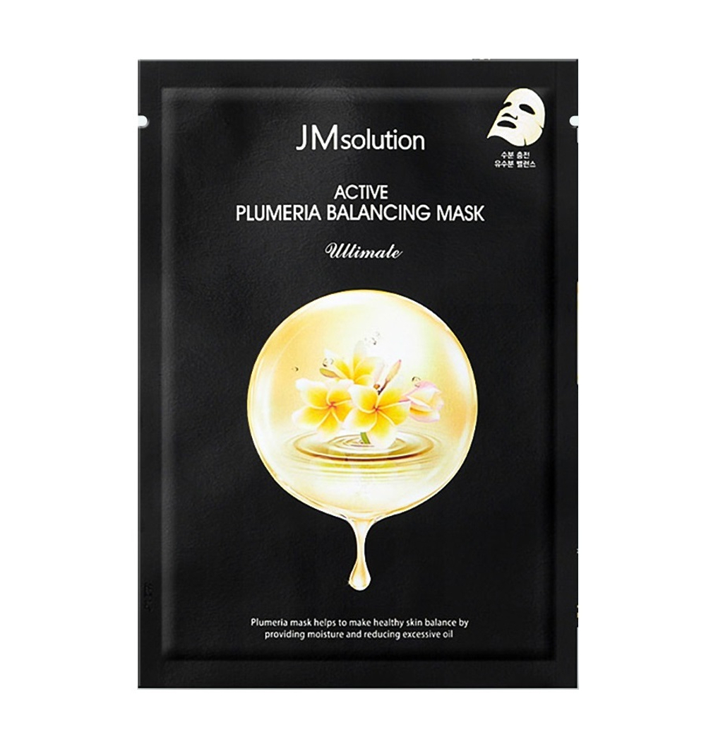 Маска тканевая с экстрактом плюмерии JMsolution Active plumeria balancing mask, 30 мл