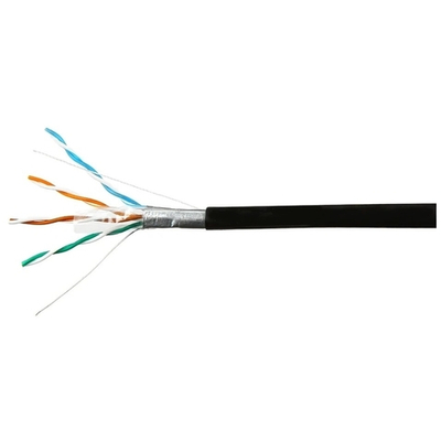 Витая пара SkyNet Кабель Premium FTP outdoor 4x2x0,51 на тросу, медный, FLUKE TEST, кат.5e, однож., 100 м, box, черный [CSP-FTP-4-CU-OUTR/100]