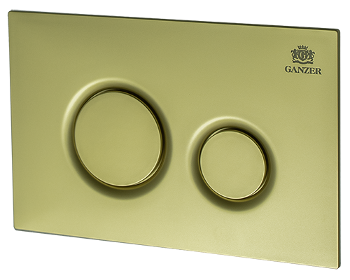 Кнопка для инсталляции  с КРУГ. клав. (Мат. Золото)  GANZER  (24/1шт)