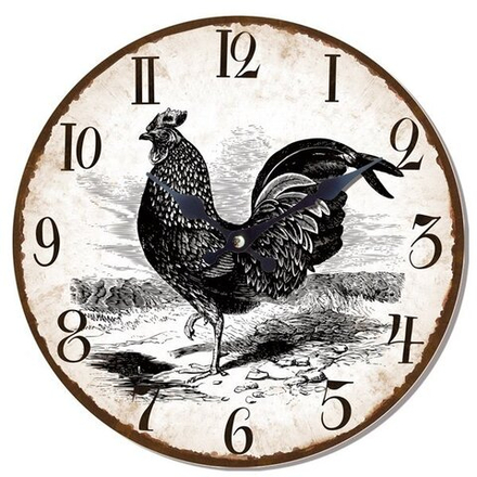 GAEM Часы настенные декоративные "Петушок", L34 W3,5 H34 см