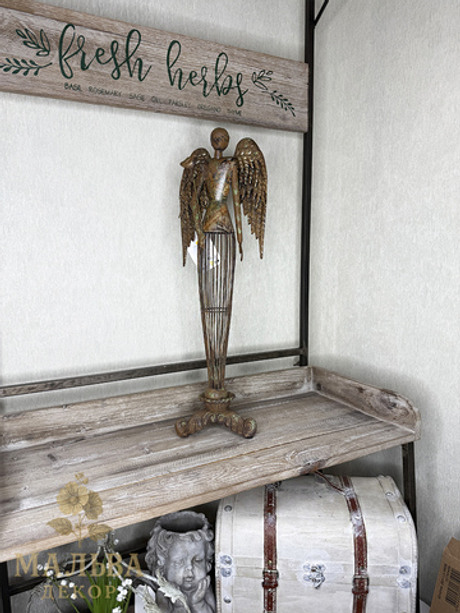 Фигура для декора "Античный Ангел" металлическая от Clayre & Eef 17x15x54 см