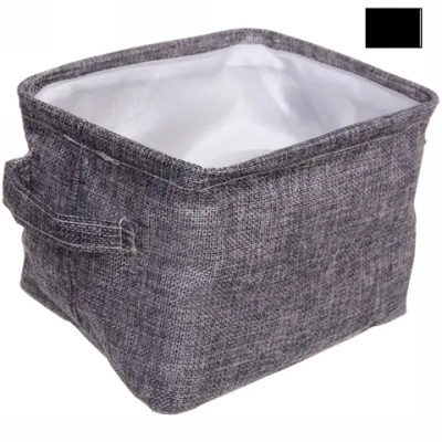 Коробка для хранения вещей с ручками «ВЕСТА», цвет черный, 30*20*13см