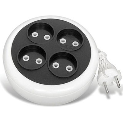 Удлинитель-рулетка бытовой 4 гн, 5 м, ШВВП, 2х0.75 мм2, б/з, UNIVersal, У6, 002-5М