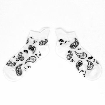 Носки Узор белые короткие (096)