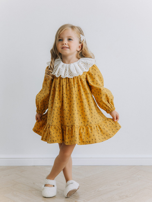 Платье "Абелия", Горчичный