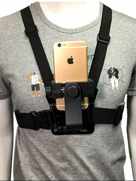 Крепление держатель на грудь для телефона / смартфона для вертикальной и горизонтальной съемки от первого лица