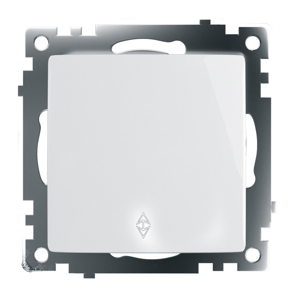 Переключатель 1-клавишный (механизм), STEKKER GLS10-7105-01, 250V, 10А, серия Катрин, белый 39572