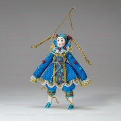 Ёлочная игрушка Девочка-клоунесса