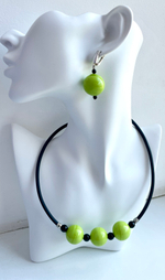 Комплект украшений из муранского стекла: колье, серьги