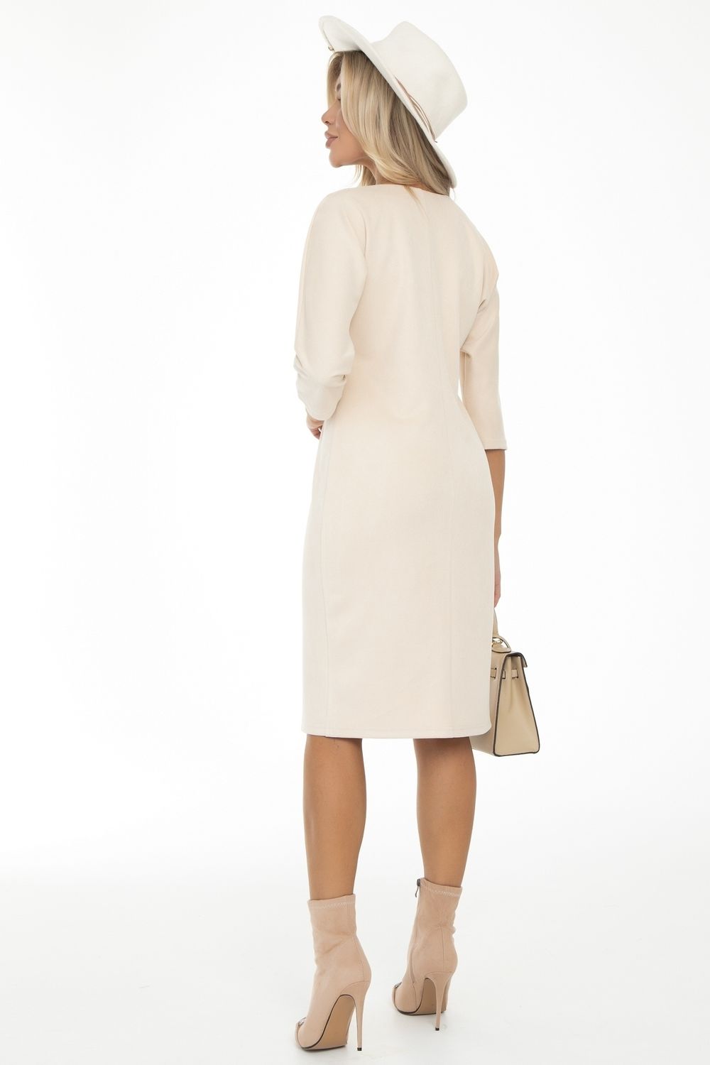 Платье Теплые объятия (вельвет, ваниль) Diolche (Акция)