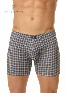 Трусы мужские боксеры удлинённые Pantelemone PMHL-1358, клетка серая