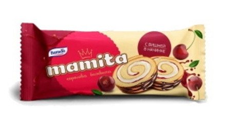 Бисквитный рулет "Mamita" с вишней в начинке 150г. Витьба