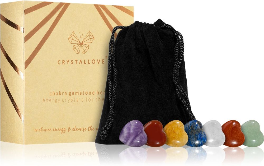 Crystallove массажные аксессуары Energy Crystals The Seven Chakra Hearts