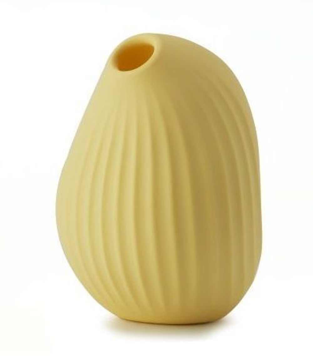 Желтый вакуум-волновой стимулятор с вибрацией и базой-ночником Cuddly Bird (Цвет: желтый)