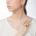 Серьги Qudo Firenze smoked topaz 300146 BR/RG