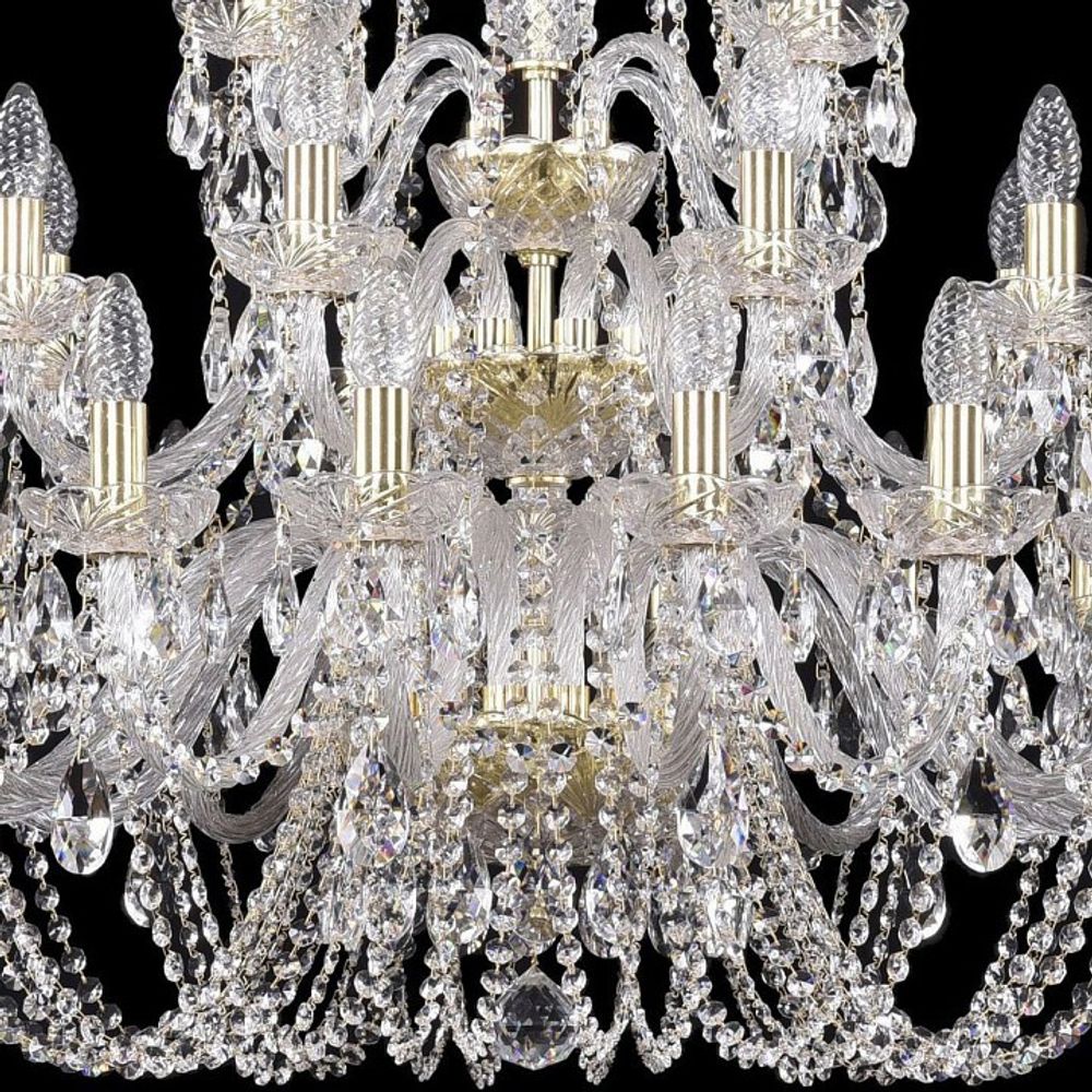 Подвесная люстра Bohemia Ivele Crystal 1402 1402/16+8+4/300/h-123/3d/G