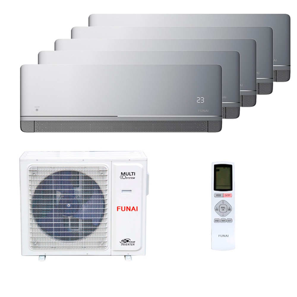 Мультисплит система на 5 комнат Funai RAM-I-KM25HP.W01/S x 5 / RAM-I-5OK120HP.01/U
