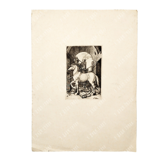 Дюрер Альбрехт. Маленькая лошадь. Репродукция гравюры 1505 г. 1-я пол. ХХ в.