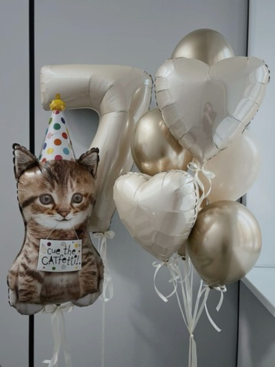 Сет шаров «Котик» фотографичный