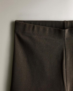 ZARA HOME КОРОТКИЕ СПОРТИВНЫЕ ЛЕГИНСЫ, КОРИЧНЕВЫЙ