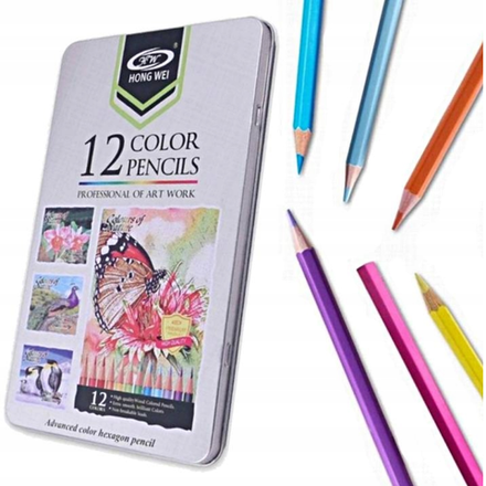 Цветные карандаши Hong Wei 12 шт