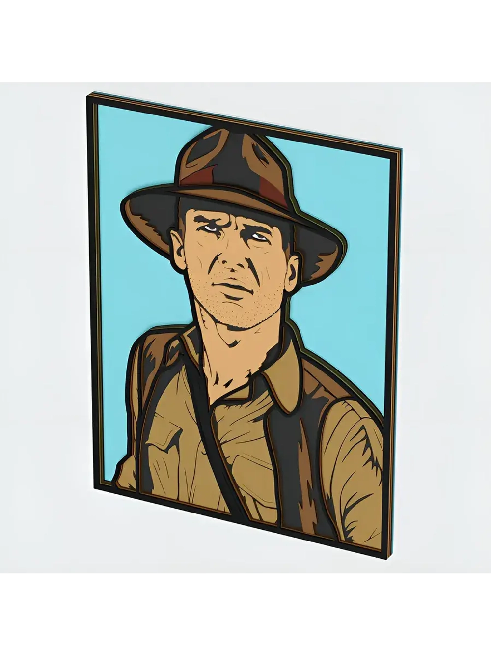 3D Картина по номерам из дерева Индиана Джонс, 23x30 см