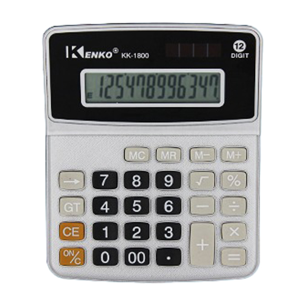 Калькулятор настольный Kenko 12 Bit, LCD, 13.5*10.5*3.1 см, серый