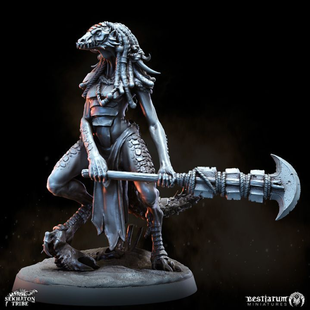 Ящер гладиатор Sekhaton Gladiators 32мм миниатюра