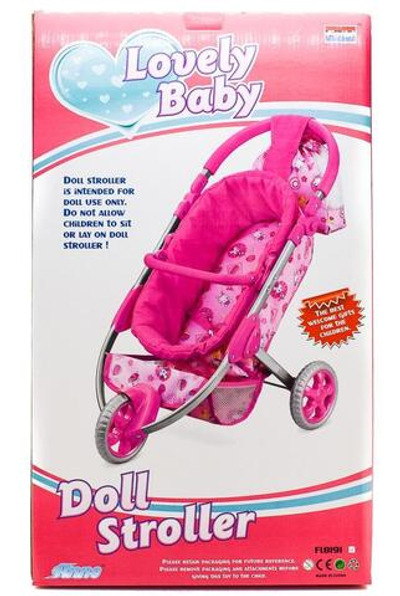Коляска для куклы лежачая, коробка FL8191