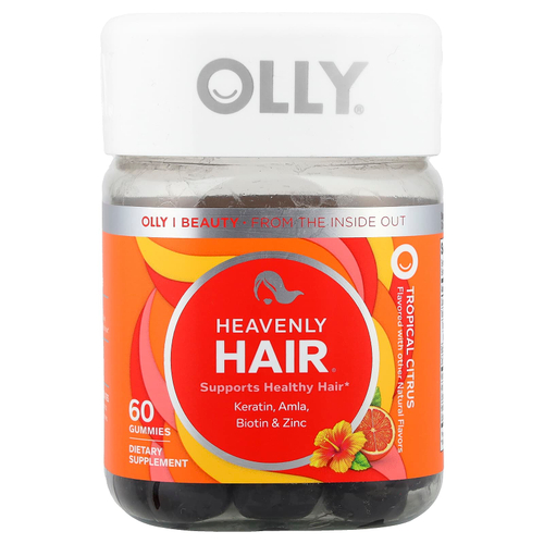 OLLY, Heavenly Hair, тропический цитрус, 60 жевательных таблеток