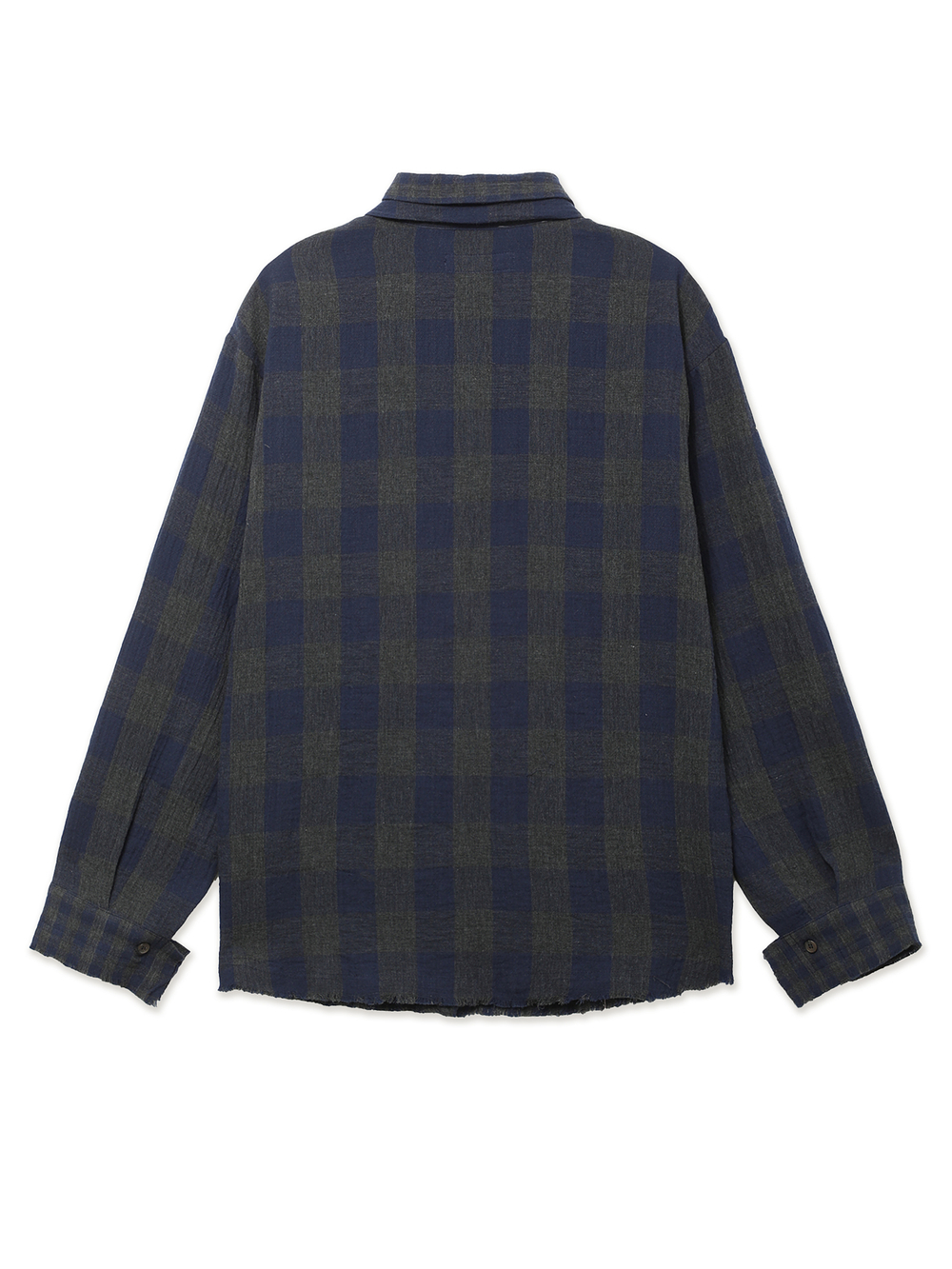 Женская Рубашка Ragged Scarf Check Navy