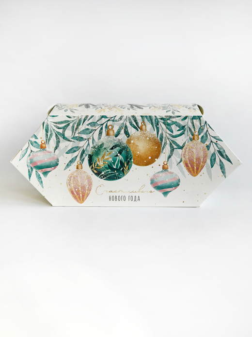 Коробка-конфета «Акварельный новый год», 14 × 22 × 8 см