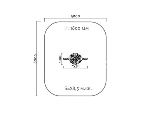 Качели металлические с подвесом “Гнездо” 040301