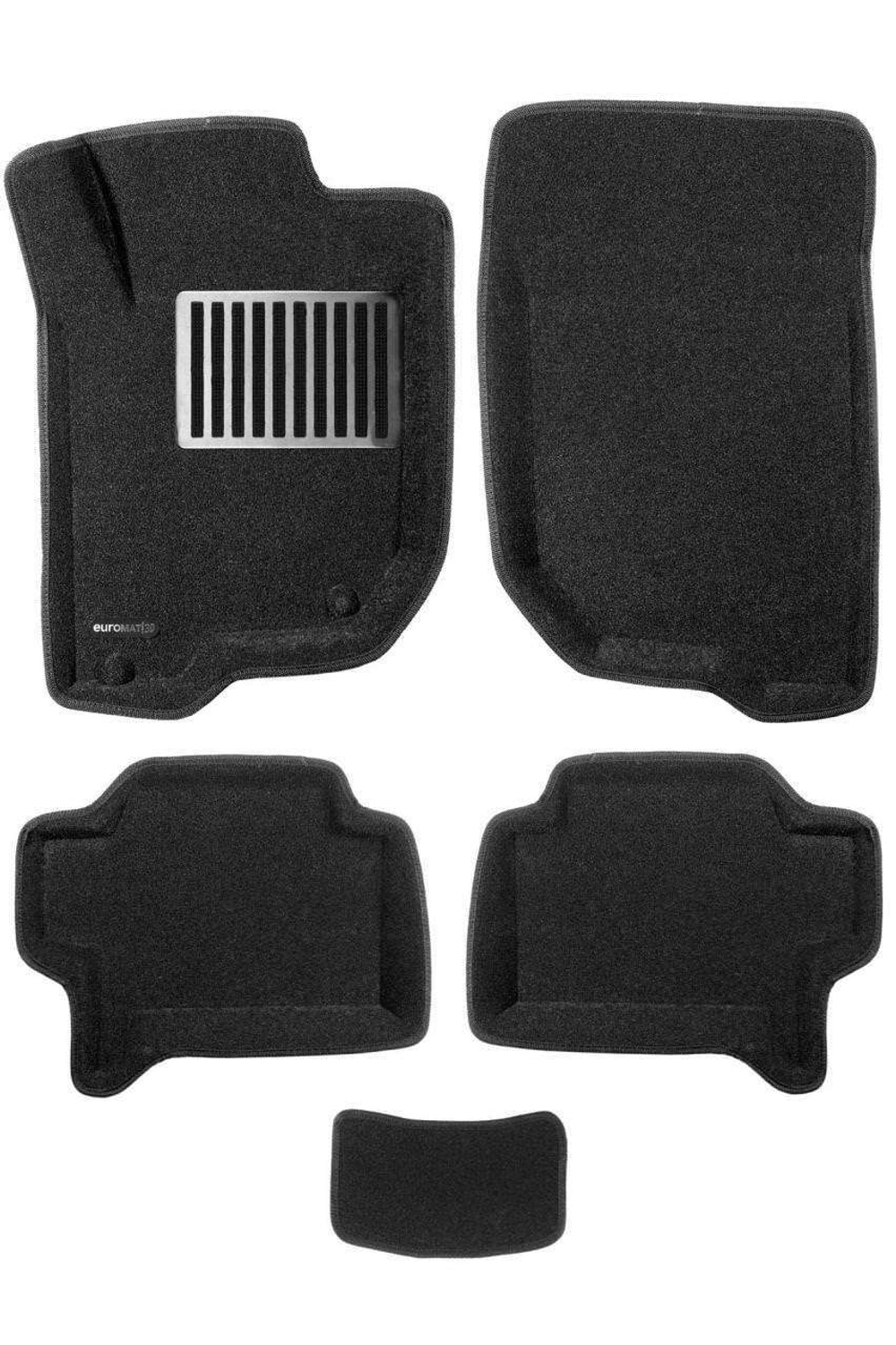 Коврики салона для MITSUBISHI Pajero Sport (2008-2015) Euromat 3D Lux черные. Арт. EM3D-003612