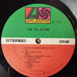 Винтажная виниловая пластинка LP The Yes Album (USA 1977) Disillusion