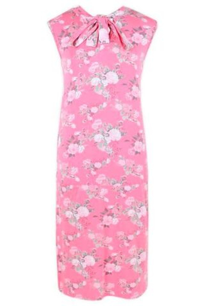 Очаровательное короткое домашнее платье с бантиком (Размер: L) (Цвет: голубой)