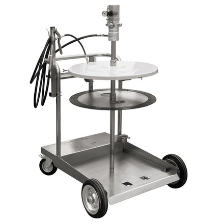 Пневматический солидолонагнетатель 60:1 на усиленной тележке для бочек 180-220 кг., GARTEC (Италия)