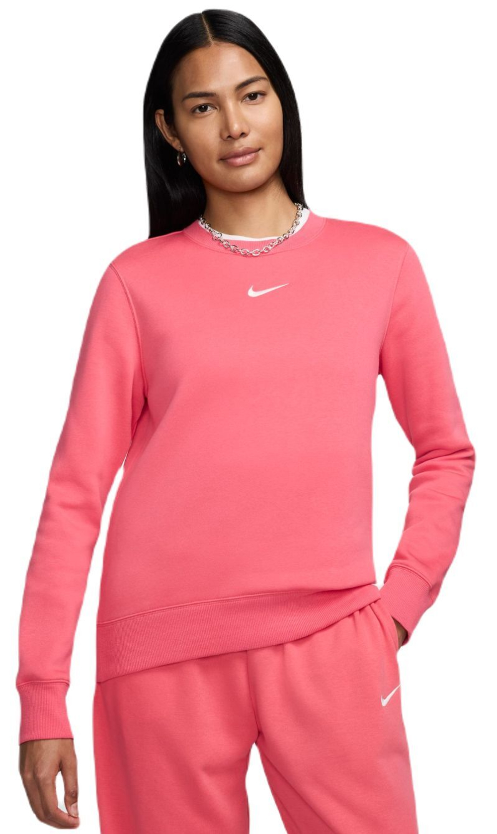 Женская Кофта теннисная Nike Sportwear Phoenix Fleece Hoodie - Розовый