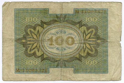 Банкнота Германия 100 марок 1920 год М-11093321. VG