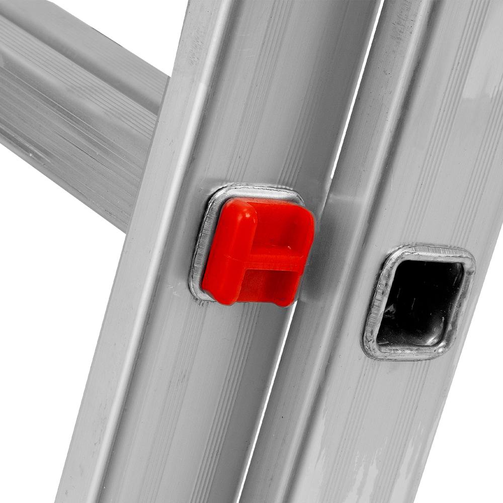 Лестница Сибртех трехсекционная 8 ступеней, алюминиевая