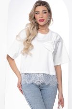 Блуза с бантом (белая) Б8871 LT Collection