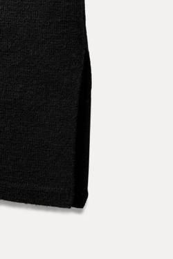 ZARA ТОП С РАЗРЕЗАМИ, ЧЕРНЫЙ