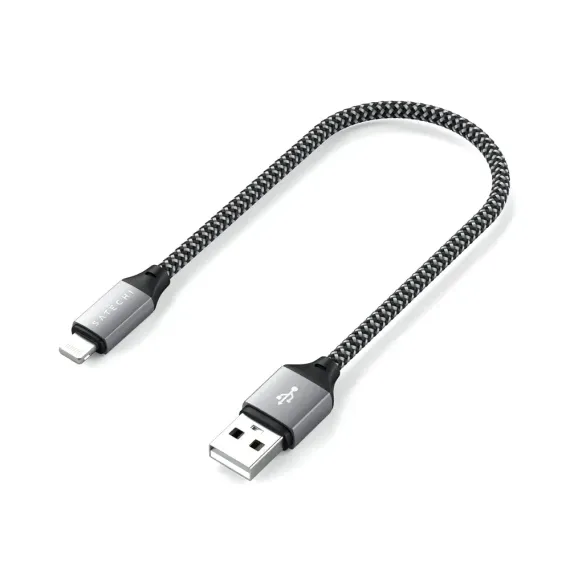 Satechi USB-A to Lightning Short Cable Space Grey