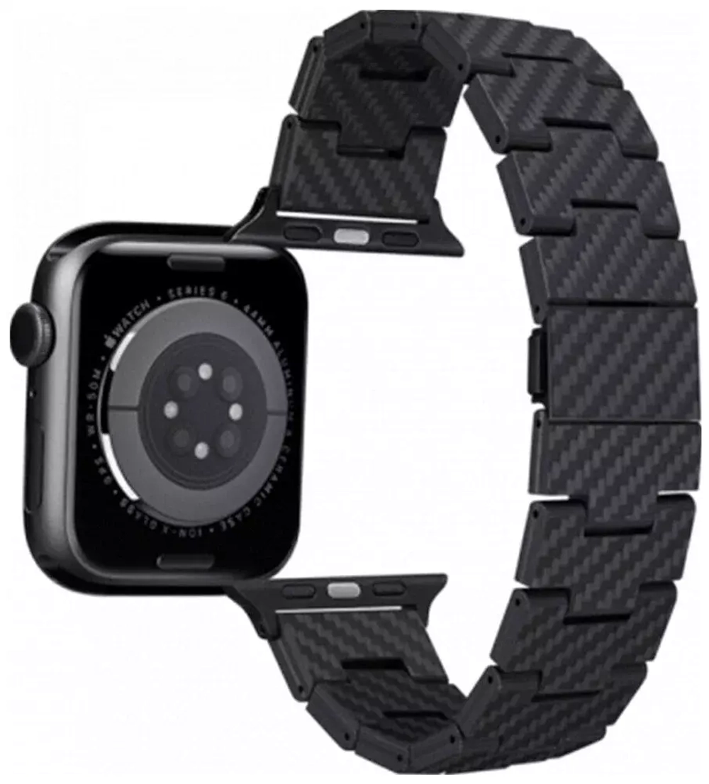 Браслет Apple Watch 42/44mm (AWB1004) Pitaka Retro black carbon