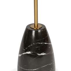 Кофейный столик Brasil 2, Ø45х61 см, черный мрамор, золотистая сталь