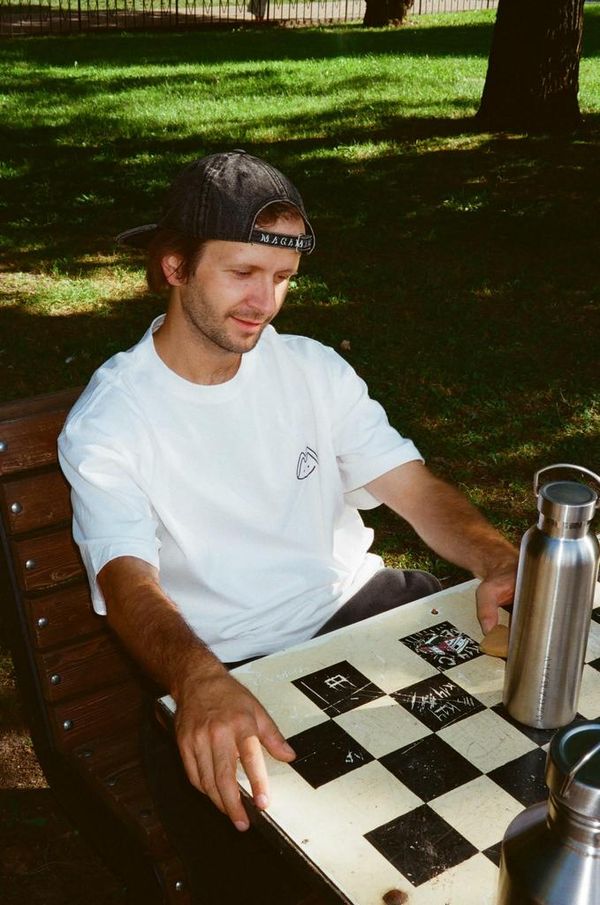 Кепка Script six panel acid washed серая - фото 3